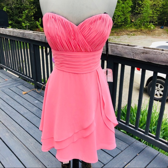 Coral Mini flare Dress - Picture 5 of 5